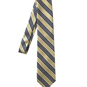 Nautica Elegant Striped Men’s Necktie Yellow & Blue Preppy